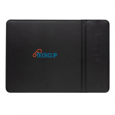 Logo trade corporate gifts image of: Swiss Peak RCS recycled PU 10W wireless charging mousepad