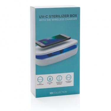 Logotrade corporate gift picture of: UV-C steriliser box with 5W wireless charger