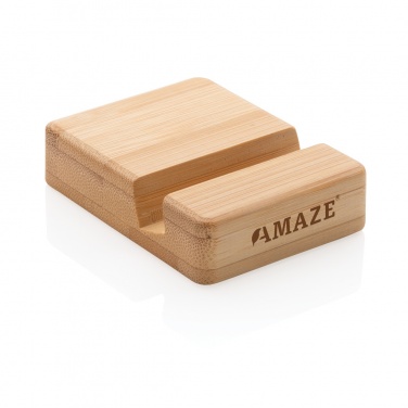 Logo trade corporate gifts image of: Bamboo phone stand XD