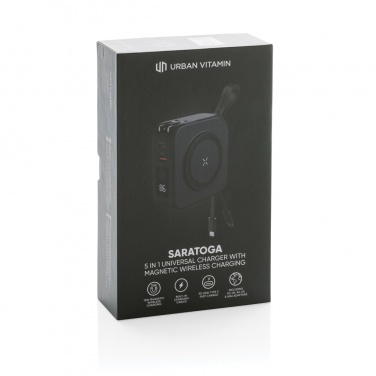 Logo trade promotional merchandise photo of: Urban Vitamin Saratoga 5 in 1 universal charger