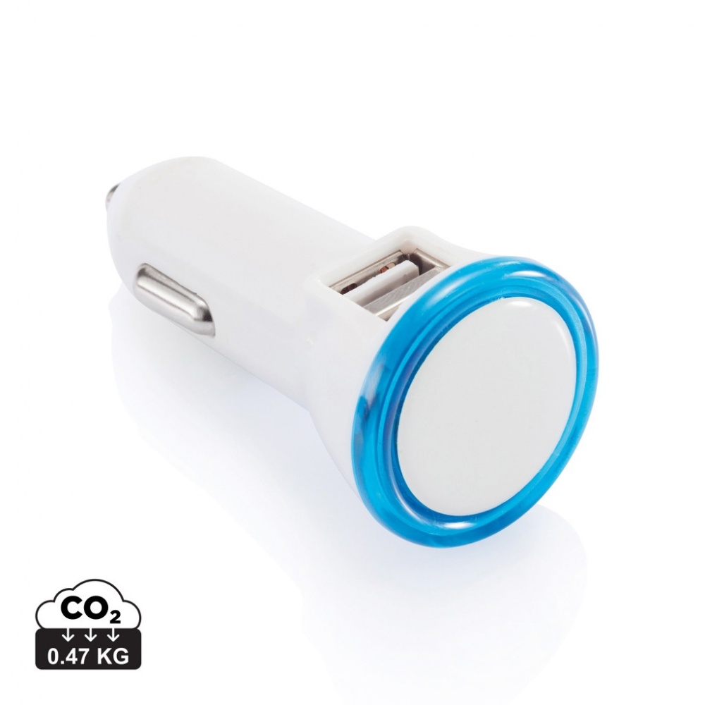 Logo trade promotional giveaway photo of: Powerful dual port car charger