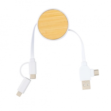 Logo trade promotional products picture of: RCS recycled plastic Ontario 6-in-1 retractable cable