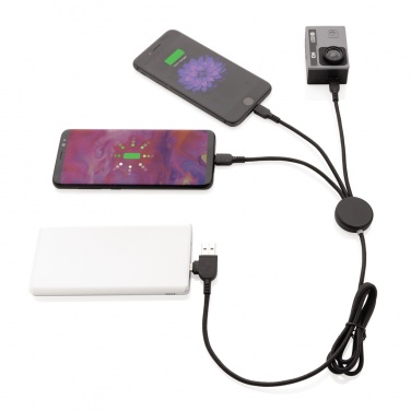 Logotrade promotional item picture of: Light up logo 6-in-1 cable