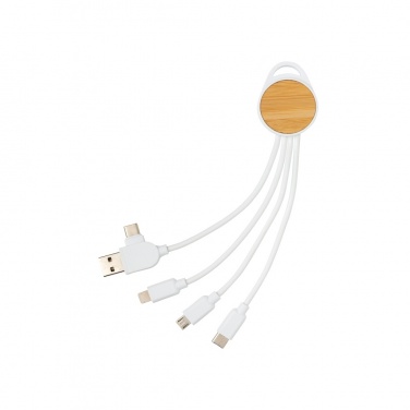 Logotrade promotional gift image of: RCS recycled plastic Ontario 6-in-1 round cable