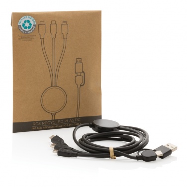 Logotrade promotional giveaway picture of: RCS recycled TPE and recycled plastic 6-in-1 cable