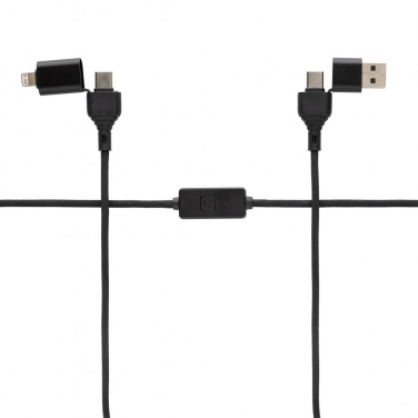 Logo trade corporate gifts image of: Datalock RCS recycled 60W hacking protection cable