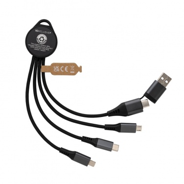 Logo trade advertising products image of: Terra RCS recycled aluminium 6-in-1 charging cable