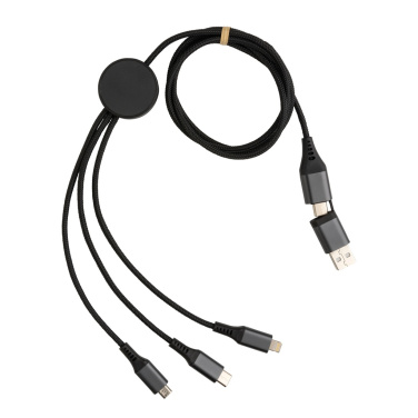 Logotrade business gift image of: Terra RCS recycled aluminium 120cm 6-in-1 cable