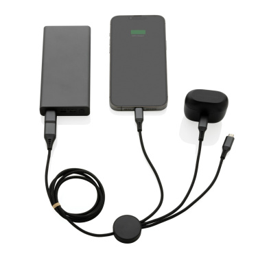 Logo trade promotional merchandise image of: Terra RCS recycled aluminium 120cm 6-in-1 cable