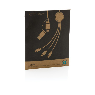 Logo trade promotional product photo of: Terra RCS recycled aluminium 120cm 6-in-1 cable