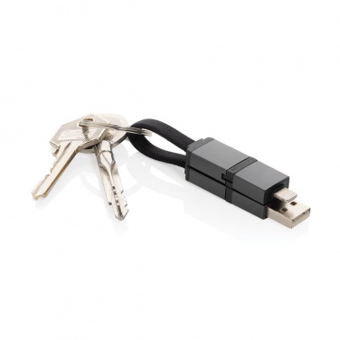 Logo trade promotional giveaway photo of: Terra recycled aluminum 4 in 1 60W fast charging cable