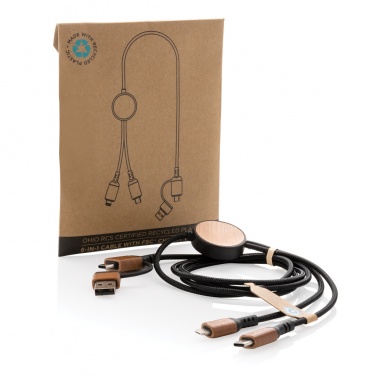 Logotrade promotional merchandise image of: Ohio RCS certified recycled plastic 6-in-1 cable