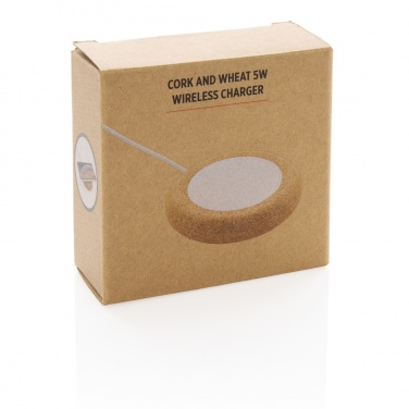 Logotrade business gifts photo of: Cork and Wheat 5W wireless charger