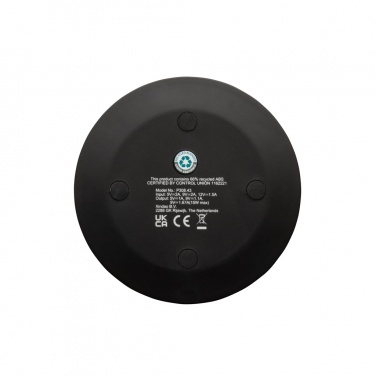 Logo trade promotional product photo of: RCS recycled plastic 15W Wireless fast charger