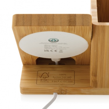 Logotrade promotional giveaways photo of: Calgary bamboo 10W wireless charger
