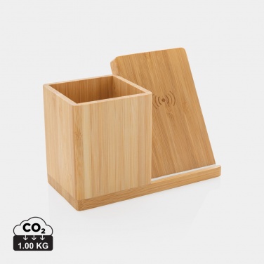 Logotrade advertising products photo of: Calgary bamboo 10W wireless charger