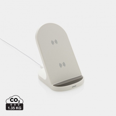 Logotrade corporate gift picture of: RCS recycled plastic double coil wireless stand 15W