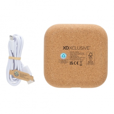 Logo trade promotional gifts image of: Oregon RCS recycled plastic and cork 10W wireless