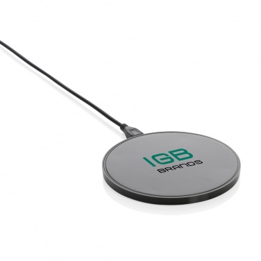 Logo trade promotional gift photo of: RCS standard recycled plastic 10W wireless charger
