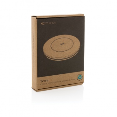 Logo trade promotional gifts picture of: Terra RCS recycled aluminium 10W wireless charger