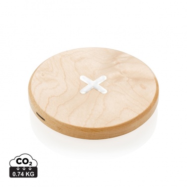 Logo trade promotional giveaways image of: 5W wood wireless charger