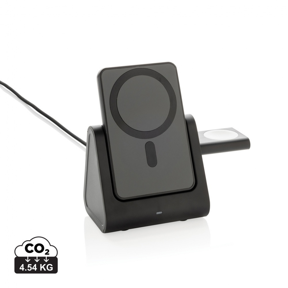 Logo trade promotional products picture of: Powerbase RCS recycled plastic 3 in 1 charger with powerbank