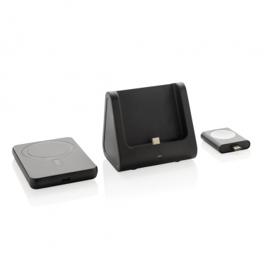 Logo trade promotional items picture of: Powerbase RCS recycled plastic 3 in 1 charger with powerbank