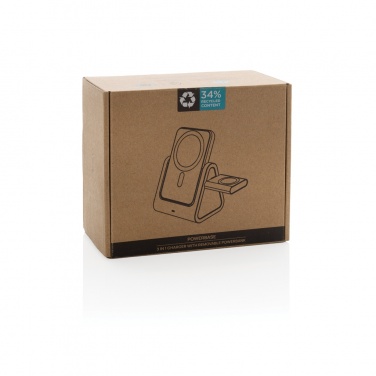 Logotrade promotional giveaway picture of: Powerbase RCS recycled plastic 3 in 1 charger with powerbank