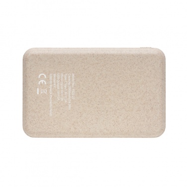 Logotrade corporate gifts photo of: Cork and Wheat 5.000 mAh pocket powerbank