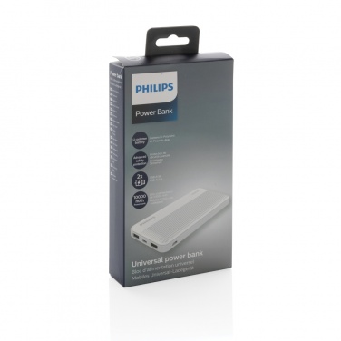 Logo trade corporate gifts picture of: Philips 10.000 mAh slim powerbank