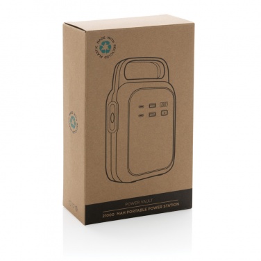 Logo trade promotional gifts image of: Power Vault RCS rplastic 21000 mAh portable power station