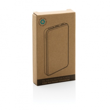Logo trade promotional giveaways image of: RCS recycled plastic 5.000 mAh Powerbank