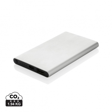Logotrade promotional gift image of: RCS recycled plastic/aluminum 4000 mah powerbank with type C