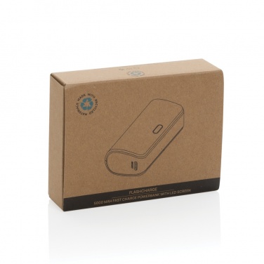 Logo trade promotional giveaway photo of: FlashCharge RCS rplastic 5000 mah fast charge powerbank