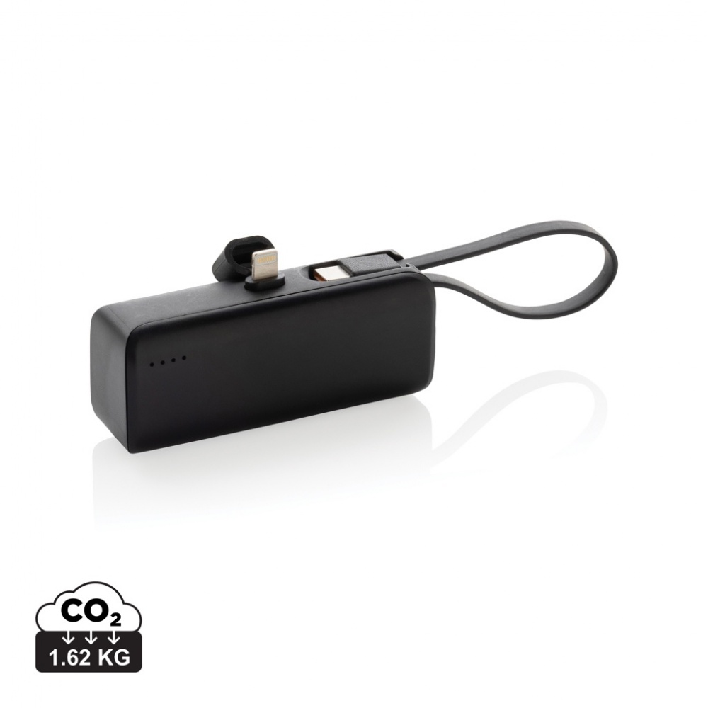 Logotrade corporate gift image of: Powerlink RCS rplastic 3000 mAh powerbank iOS connector