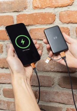 Logotrade corporate gift image of: RCS recycled plastic 5.000 mAh 5W wireless powerbank