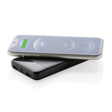 Logo trade promotional product photo of: RCS standard recycled plastic wireless powerbank