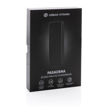 Logotrade promotional gift image of: Urban Vitamin Pasadena 20.000 mAh 18W PD powerbank