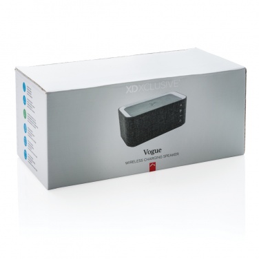 Logo trade promotional gifts image of: Vogue wireless charging speaker