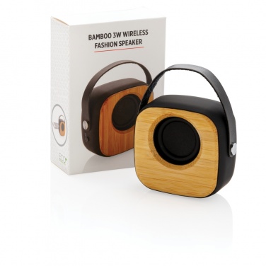 Logotrade promotional merchandise image of: Bamboo 3W Wireless Fashion Speaker