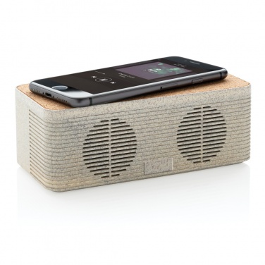 Logotrade business gift image of: Wheatstraw wireless charging speaker
