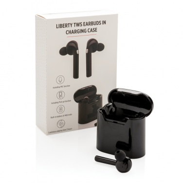 Logo trade promotional items picture of: Liberty wireless earbuds in charging case