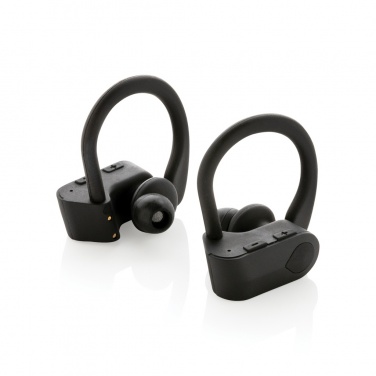 Logo trade promotional merchandise image of: TWS sport earbuds in charging case