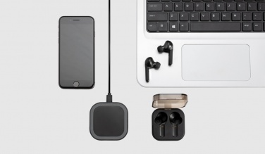 Logo trade promotional giveaways picture of: TWS earbuds in wireless charging case