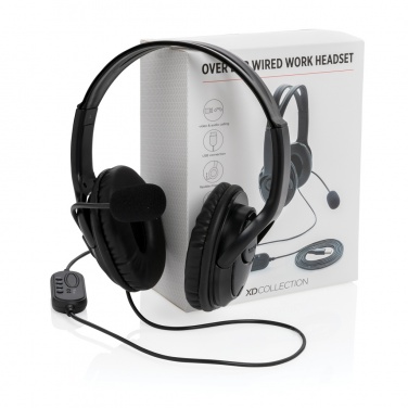 Logo trade business gift photo of: Over ear wired work headset