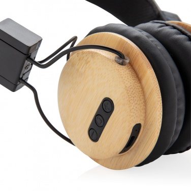 Logotrade promotional giveaways photo of: Bamboo wireless headphone