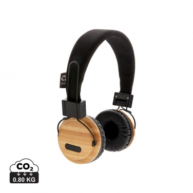 Logotrade advertising product image of: Bamboo wireless headphone