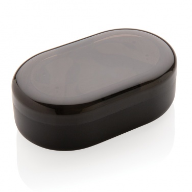 Logo trade corporate gifts image of: Light up logo TWS earbuds in charging case