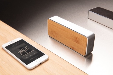 Logo trade promotional products picture of: Nevada Bamboo 3W wireless speaker