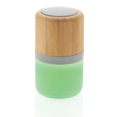 Logo trade corporate gift photo of: Bamboo colour changing 3W speaker light